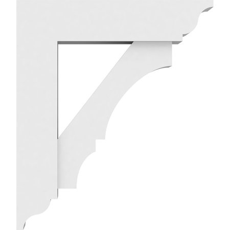Ekena Millwork Standard Balboa Architectural Grade PVC Bracket With Traditional Ends, 3"W x 12"D x 14"H BKTP03X12X14BOA01